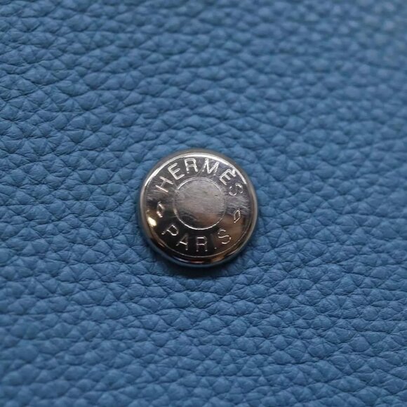 HERMES Yuris PM Day Planner Cover Leather Blue Auth - Picture 10 of 15